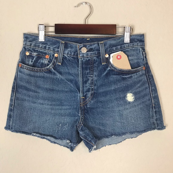 Levi’s Wedgie High Rise Denim Shorts Sz25 - Picture 4 of 7